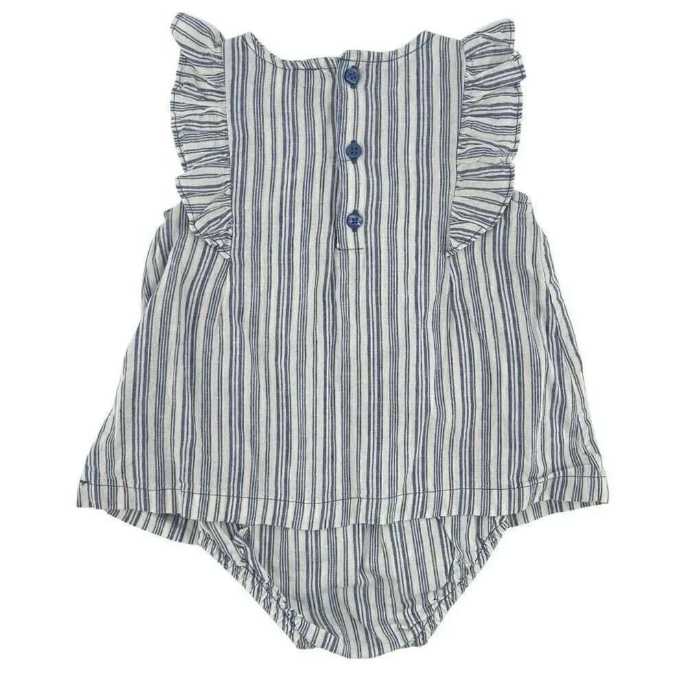 Just One You By Carter’s Baby Girl’s Striped Embroidered Sunsuit Dress 9M